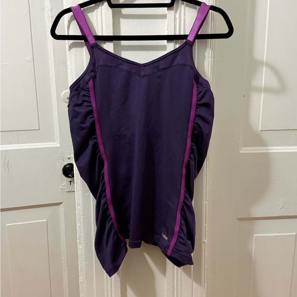Reebok Purple Workout Tank with shelf-bra